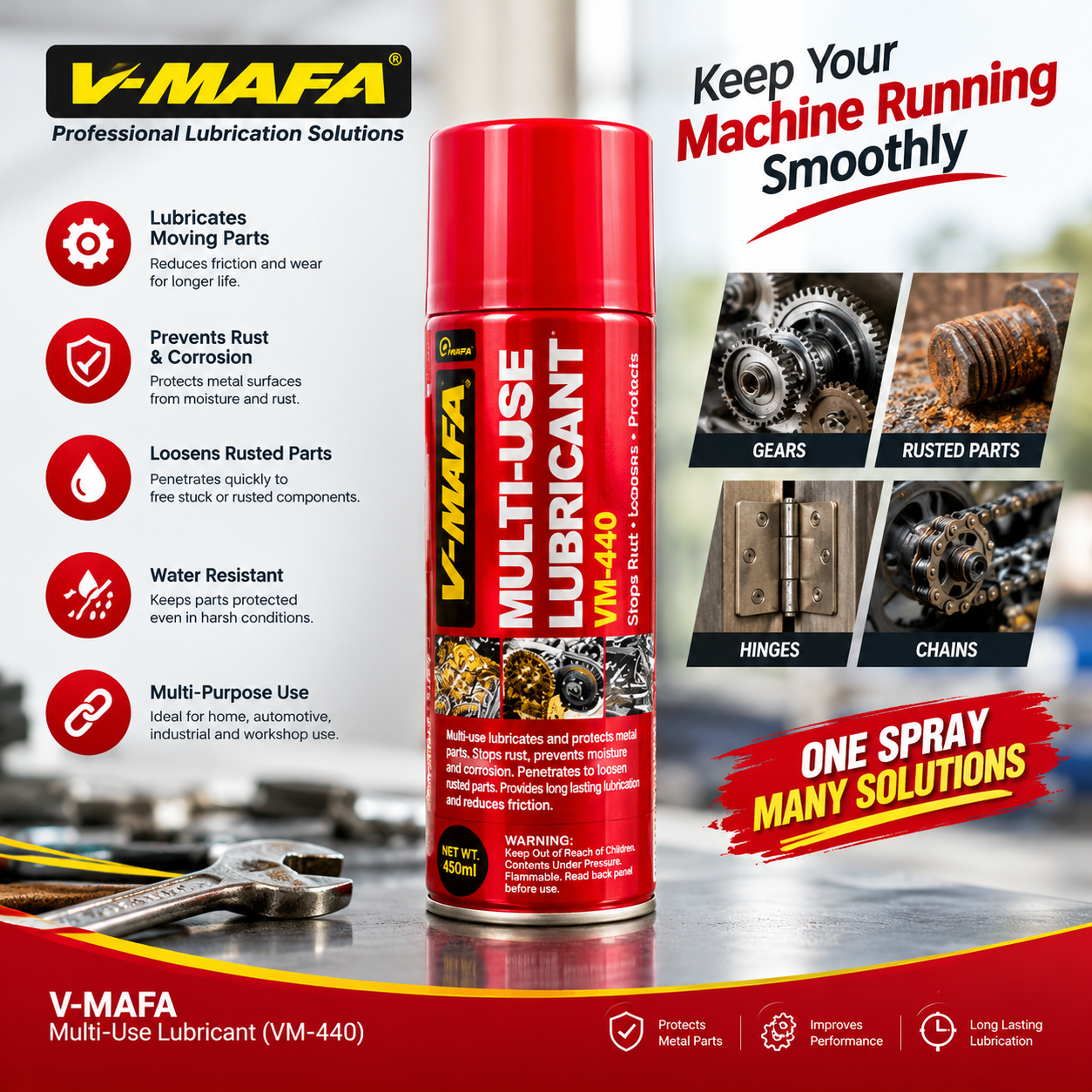 V-MAFA Multi-Use Lubricant Poster V-MAFA Multi-Use Lubricant VM-40 { 270g } - Image 1