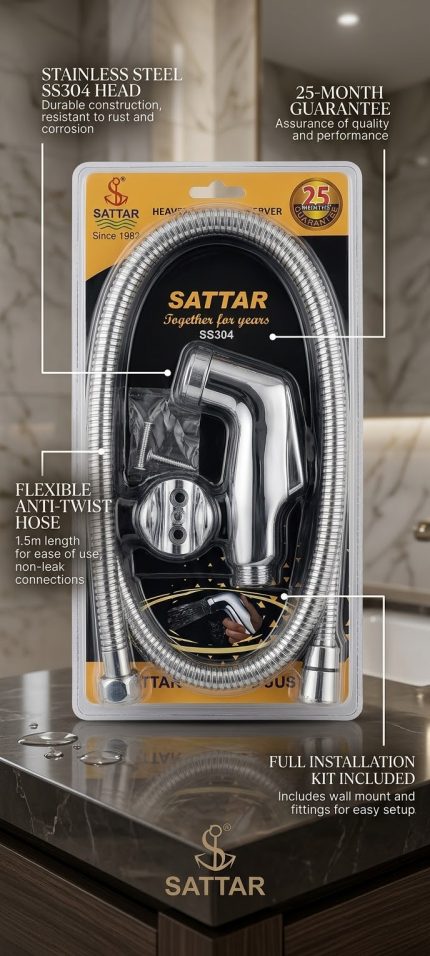 SATTAR SS304 Handheld Shower Set
